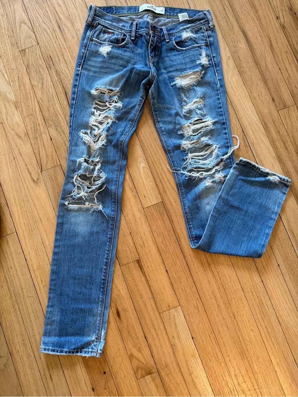Hollister Distressed Blue Skinny Jeans